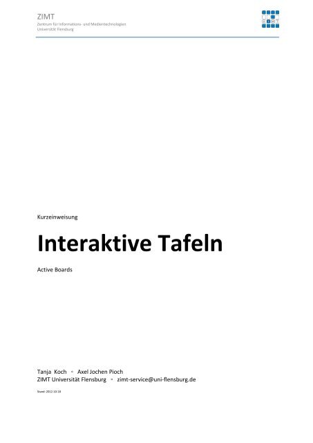 Interaktive Tafeln Universitat Flensburg