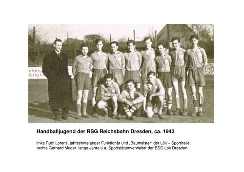 Chronik Abteilung Handball ESV Dresden