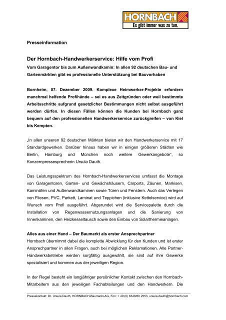 Der Hornbach Handwerkerservice Hilfe Vom Profi