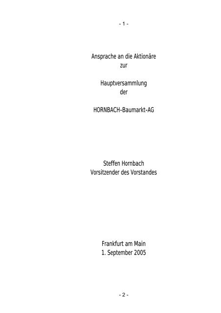 HV-Rede von CEO Steffen Hornbach (PDF, 45 KB)