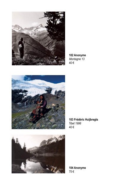 Librairie des Alpes - Catalogue Photo 2015