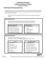 Initial Project Planning Capital Improvement Projects ... - Hfma-nca.org