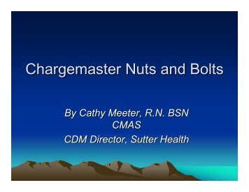 Chargemaster Nuts and Bolts
