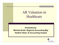 AR Valuation in Healthcare