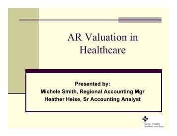 AR Valuation in Healthcare