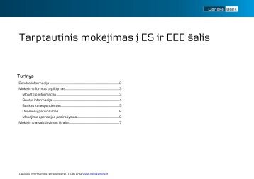 Tarptautinis mokėjimas į ES ir EEE šalis