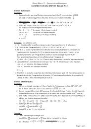 CORRECTION DU BREVET BLANC N°2