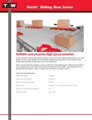 Natrix® Sliding Shoe Sorter - TGW Logistics Group