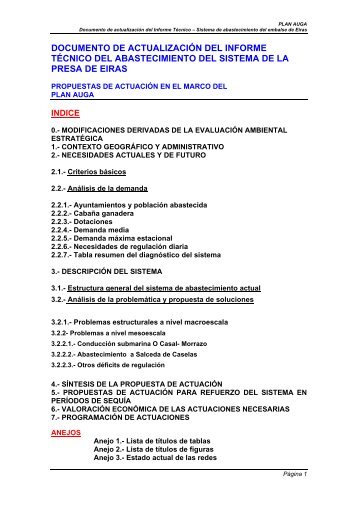 documento de actualización del informe técnico del abastecimiento ...