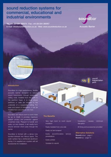 Soundbar 53 Brochure - Sound Reduction Systems Ltd.