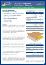 Acoustic & Fire Rated Ceiling System Datasheet