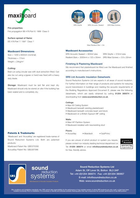 Acoustic Wall System Datasheet