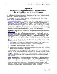 Error Condition/System Message - USDA MINC