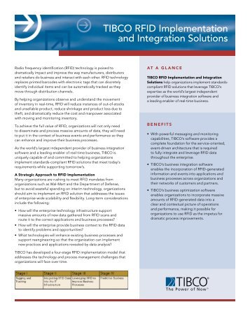 TIBCO RFID Implementation and Integration Solutions
