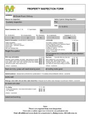 PROPERTY INSPECTION FORM