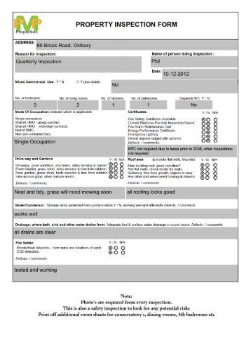 home inspection form download