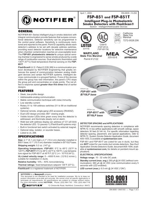 Fsp 851 And Fsp 851t