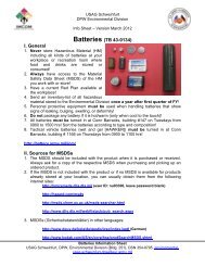 Batteries (TB 43-0134) I. General II. Sources for MSDSs