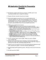 MS Application Checklist for Presumptive Disability