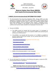 Material Safety Data Sheet (MSDS) And Useful ... - U.S. Army