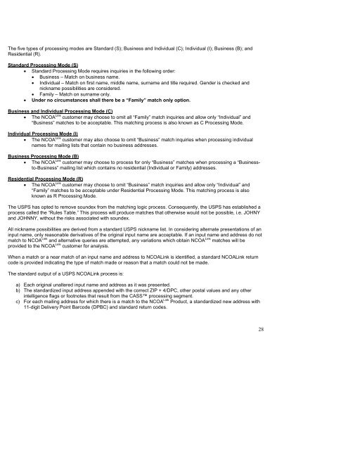 Process Acknowledgement Form The five types of process
