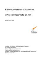 Elektrotankstellen-Verzeichnis www.elektrotankstellen.net