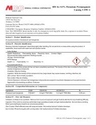 SDS for 0.5% Potassium Permanganate Catalog # PPC-1