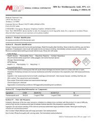 SDS for Trichloroacetic Acid 35% w/v Catalog # 3583A-35