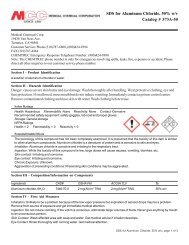 SDS for Aluminum Chloride 50% w/v Catalog # 373A-50