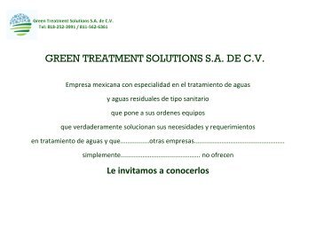 GREEN TREATMENT SOLUTIONS FB