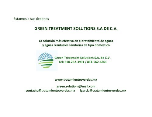 GREEN TREATMENT SOLUTIONS FB