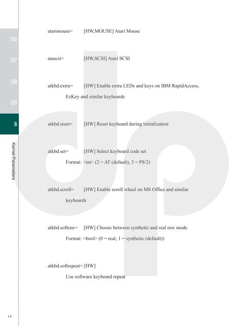 Kernel Parameters