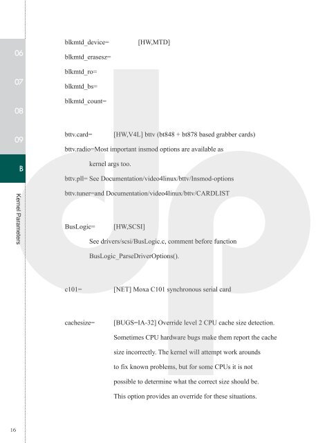 Kernel Parameters