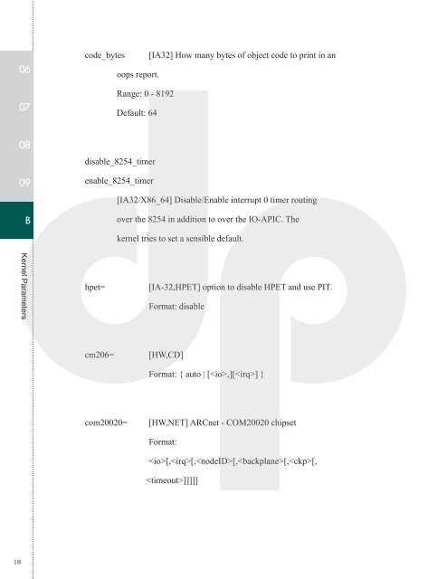 Kernel Parameters