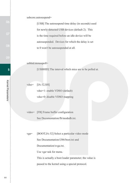 Kernel Parameters