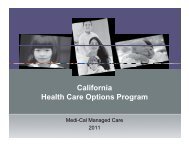 California Health Care Options Program