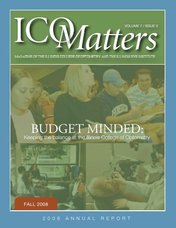 BUDGET MINDED: - Illinois College of Optometry
