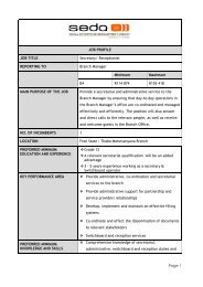 Page 1 JOB PROFILE JOB TITLE Secretary/ Receptionist ... - Seda