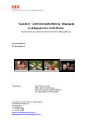 Entwicklungsförderung - Bewegung in pädagogischen Institutionen