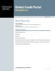 Standard & Poors Ratings Direct (12 April 2011 - Stora Enso
