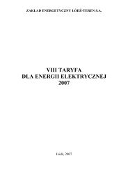VIII TARYFA DLA ENERGII ELEKTRYCZNEJ 2007