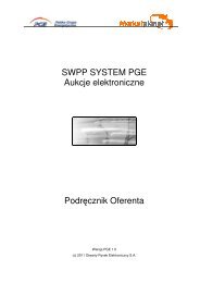 SWPP SYSTEM PGE Aukcje elektroniczne Podręcznik Oferenta