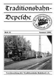 Heft 41 – Sommer 2002 - Traditionsbahn Radebeul eV