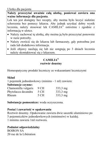 Pobierz PDF dla osÃ³b sÅabowidzÄcych - Boiron