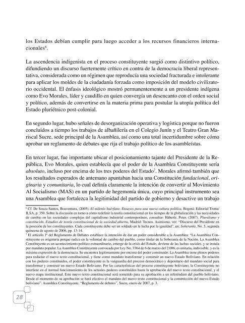 Dilemas y conflictos sobre la Constitución en Bolivia