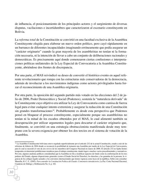 Dilemas y conflictos sobre la Constitución en Bolivia