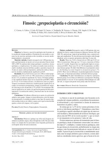 Fimosis ¿prepucioplastia o circuncisión?