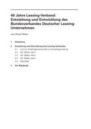 40 Jahre Leasing-Verband - 50 Jahre Leasing - BDL