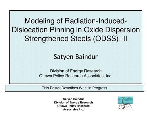 Dislocation Pinning in Oxide Dispersion Strengthened Steels