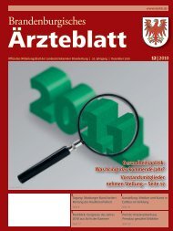 Ausgabe 12/2010 - Landesärztekammer Brandenburg